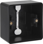 Boîte en saillie étanche aux éclaboussures d'eau avec 2 entrées souples simples pour 1 fonction Noir