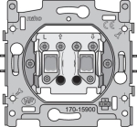 Socle pour bouton - poussoir pour volets, verrouillage électrique, 10A / 250Vac, bornes à vis