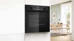 Oven serie 4 multifunctie 60cm, Label A+, 7 verwarmingswijzen, EcoClean, Rood display, telescopische