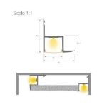 Led profile Kansas Silver anodised Aluminium (length 2m)