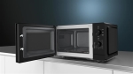 iQ300 freestanding microwave oven 800W, 5 powers, Hydrolysis, 20l (27cm), Led lighting Black
