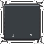 Afwerkingsset voor tweevoudige rolluikdrukknop Anthracite