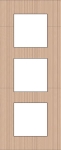 Afdekplaat drievoudig vertikaal 60mm centerafstand Bamboo