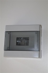Opbouw kast 8 modules Grijs IP40 met doorzichtige deur afmet: 200 x 180 x 100mm + installatie kit