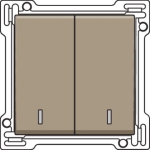 Set de finition avec double voyant pour interrupteur double allumage, interrupteur va & vient
