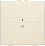 Touche simple avec marquage I et 0 pour interrupteur sans fil ou bouton - poussoir à 2 boutons Creme