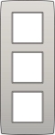 Plaque triple verticale entraxe 60mm Light Grey