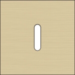 Single cover plate, for single switch functions, Niko rocker Aluminum brushed Gold