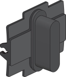 Niko rocker pour des fonctions d'interrupteur simple, Pure Alu Black brushed
