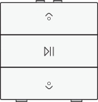 Commande audio simple avec Led pour Niko Home control White Steel