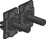 Ensemble Niko toggle pour des fonctions d'interrupteur double, Pure Alu Black brushed