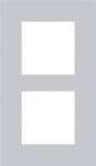 Afdekplaat tweevoudig vertikaal 60mm centerafstand Alu Grey
