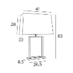 Lampe de table en Bronze griffé
