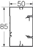 DLP Alu wandgoot klik in afmeting 50 x 85 - 2m