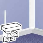 End cap - for DLP mini - trunking 20 x 12.5 - White