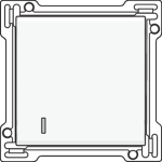 Afwerkingsset met lens voor enkelvoudige schakelaar of drukknop White Steel