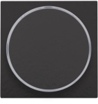 Afwerkingsset met doorschijnende ring zonder symbool voor drukknop 6A met amberkleurige Led Bakelit