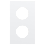 Tweevoudige afdekplaat, 60mm centerafstand, voor twee stopcontacten, Niko Rocker en Niko Toggle, ste