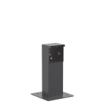 Splashproof garden post with baseplate for a single Niko Hydro function, Black