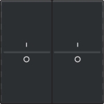 Touche double avec marquage I et 0 pour interrupteur sans fil ou bouton - poussoir 4 boutons de cde