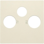 Set de finition pour 2 connexions coaxiale simples pour TV, FM et une connexion satellite Creme