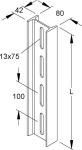 Profile IPN80, length 0.8m, hot-dip