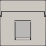 Centrale plaat data 1 x RJ Light Grey