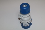 CEE stekker 32A / 220V / 2 polig + A / IP44 Blauw