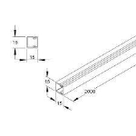 HKL - electrical installation duct, 15 x 15 x 2000mm White