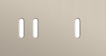 Double cover plate, horizontal 71mm centre distance, for a double switching function and a single s