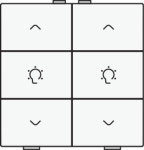 Double dimming control for Niko Home Control, White coated