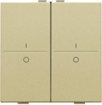 Touche double avec marquage I et 0 pour interrupteur sans fil ou bouton - poussoir 4 boutons de cde