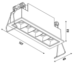Downlight Xline axxent Blanc / Noir - 10W - 3000K - 1000lm - CRI 90