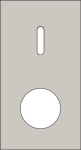 Plaque de recouvrement double, verticale 71mm d'entraxe, pour une fonction de commutation simple et