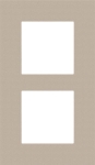 Tweevoudige afdekplaat, 60mm centerafstand, verticaal, Niko Pure steel Champagne