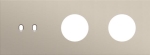 Triple cover plate, horizontal 71mm centre distance, for a double switching function and two socket