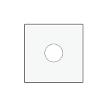 Afwerkingsset voor enkelvoudige coaxaansluiting voor TV, Wit