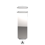 Campaver bain 1200W avec miroir coins carrés
