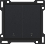 Afwerkingsset voor tweevoudige rolluikdrukknop Black Coated