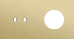 Double cover plate, horizontal 71mm centre distance, for a double switching function and a socket f