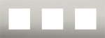 Afdekplaat drievoudig horizontaal 71mm centerafstand Stainless Steel