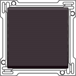 Afwerkingsset voor enkelvoudige schakelaar of drukknop dark Brown
