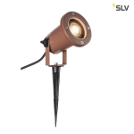 Big Nautilus Qpar51, buitenlamp met grondpin, Roestkleurig IP65 maximum 11W