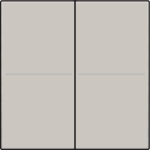 Tweevoudige toets voor draadloze schakelaar of drukknop met 4 bedieningsknoppen Light Grey