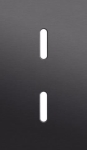 Double cover plate, vertical 60mm centre distance, for two single switching functions, Niko Rocker