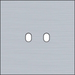 Single cover plate, for double switch functions, Niko toggle Alu Grey