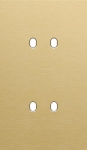 Double cover plate, vertical 60mm center distance, for double switch functions, Niko toggle brushed
