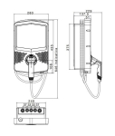 I-Con wandmodel 11kW - IP55 / IK10 3 x 400V + N autostart DLM + bluetooth - type 2 mobiel met kabel