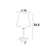 Lampe de table en Bronze griffé