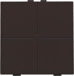 Bouton - poussoir quadruple pour Niko Home control dark Brown